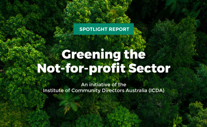 Greening the Not for profit Sector promo