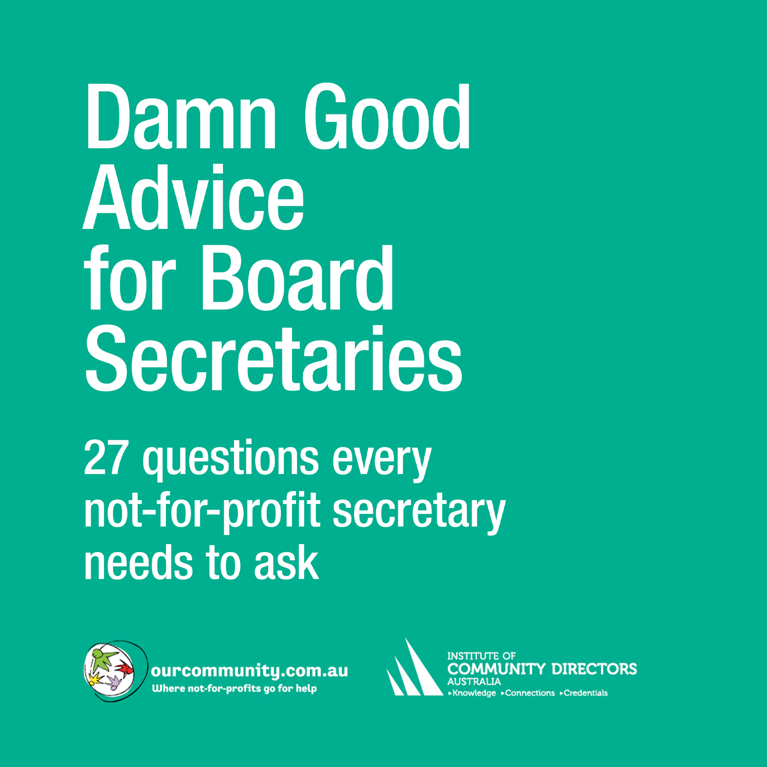 Damn Good Advice for Board Secretaries